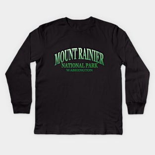 Mount Rainier National Park, Washington Kids Long Sleeve T-Shirt